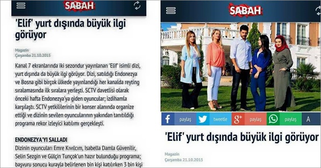 Indonesia di media SABAH Turki