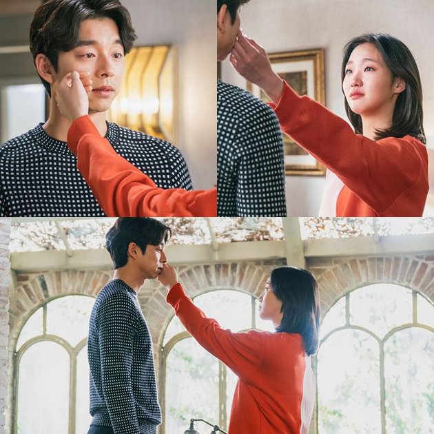 Kim Go Eun Nangis Sentuh Wajah Gong Yoo di 'Goblin'