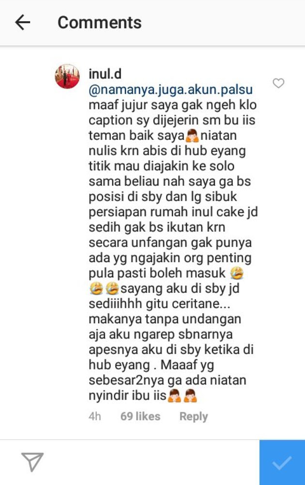 Dituding Sindir Iis Dahlia Gara-Gara Postingan Soal Jokowi 