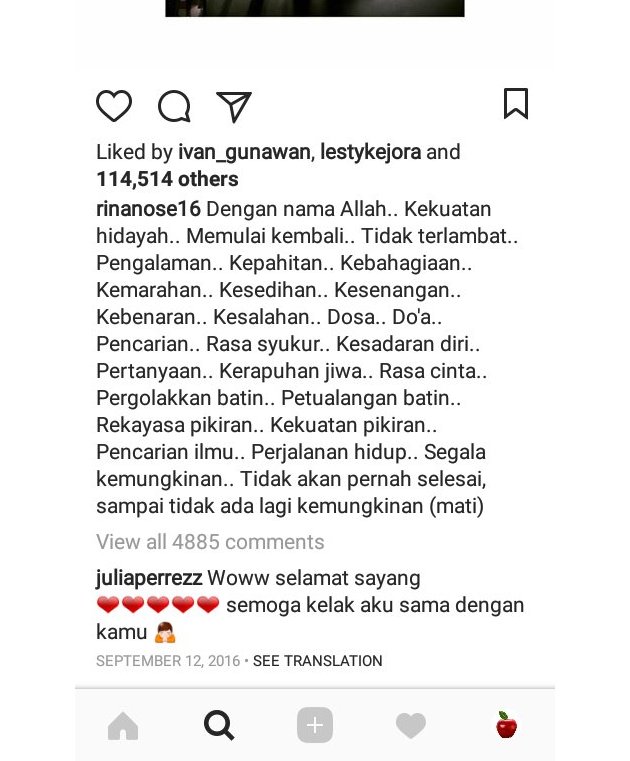 Rina Nose Dikomentari Mendiang Julia Perez