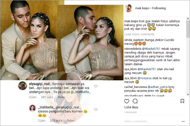 Komentari Unggahan Irish Bella Soal Nikah, Ely Sugigi 