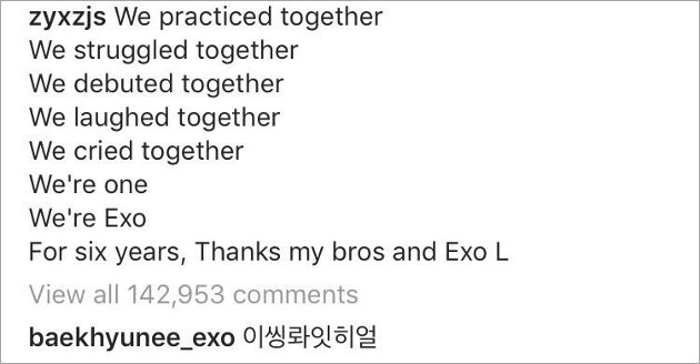 Komentar Baekhyun