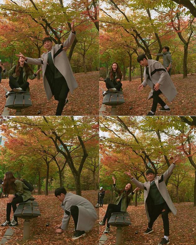 Mesranya Lee Joon - Choi Ji Woo Nikmati Musim Gugur di BTS 'Woman With Suitcase'