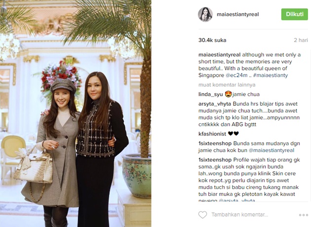 Pose Bareng, Maia Estianty Diminta Netter 'Curi' Rahasia Awet Muda Jamie Chua