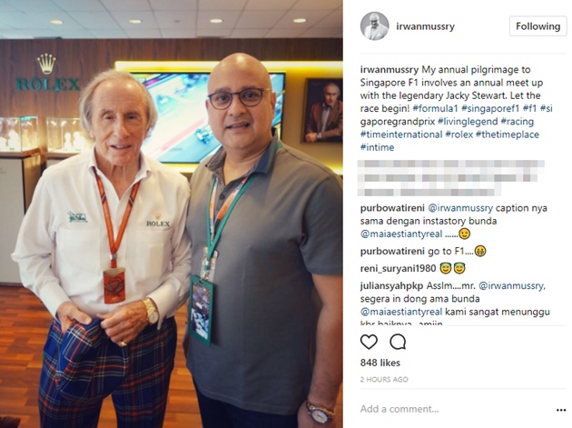 Maia Estianty Pamer Nonton F1 di Singapura, Temani Irwan Mussry?
