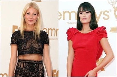 Emmy Awards 2011: Gwyneth Paltrow dan Lea Michele Bersaing Penampilan di Red Carpet