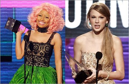 Taylor Swift dan Nicki Minaj Borong Piala American Music Awards 2011