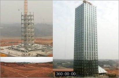 China Bangun Hotel 30 Tingkat dalam Waktu 15 Hari