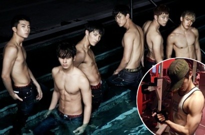 Nichkhun dan Taecyeon Banggakan Otot Seksi Wooyoung