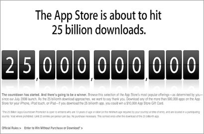 Apple Tawarkan Hadiah Bagi Pengunduh Aplikasi ke-25 Milliar