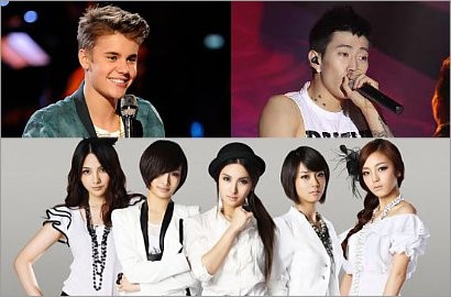 Justin Bieber, Kara dan Jay Park Satu Panggung di MTV World Stage 2012