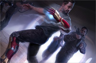 'Iron Man 3' Rilis Foto Konsep Artistik Robert Downey Jr.