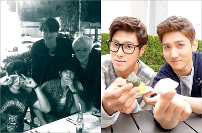 Donghae SuJu dan TVXQ Ucap Chuseok dengan Foto Akrab