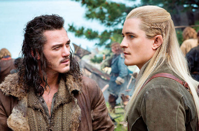 Foto Adegan Orlando Bloom dan Luke Evans di Sekuel 'The Hobbit' Dirilis