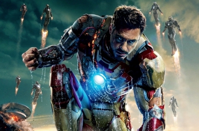 Robert Downey Jr. Berjuang Mati-Matian di Poster 'Iron Man 3'