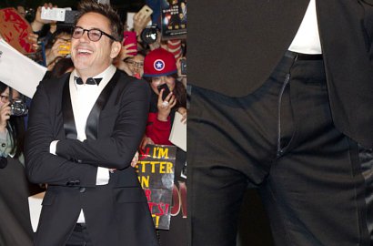 Robert Downey Jr. Lupa Tutup Resleting Celana Saat Promo 'Iron Man 3' di Korea