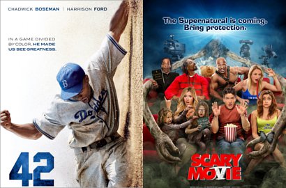 Film Bisbol '42' Kalahkan 'Scary Movie 5' Raih Jawara Box Office