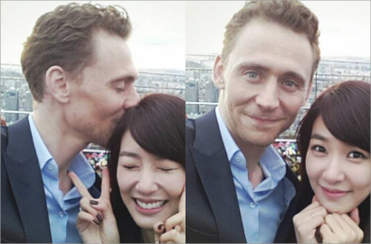 Fans Heboh Tiffany SNSD Dicium Tom Hiddleston di Acara TV