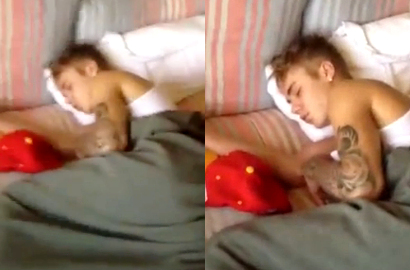 Video Cewek Seksi Rekam Justin Bieber Tidur Hebohkan Netter
