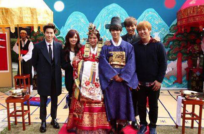 Kai dan Suho EXO Hadiri Pernikahan Taemin SHINee di 'We Got Married'