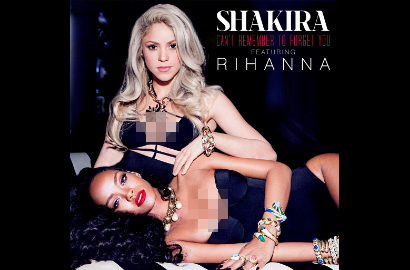 Shakira dan Rihanna Rilis Cover Art 'Can't Remember to Forget You'