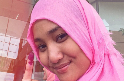 Fatin Pajang Foto Selfie Habis Nyoblos di Instagram
