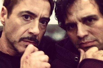 Robert Downey Jr. dan Mark Ruffalo Pamer Foto Syuting 'Avengers 2'