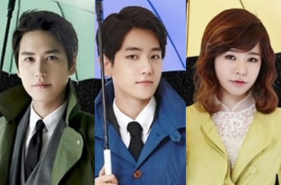 Baekhyun, Kyuhyun, Sunny Pakai Payung Warni-Warni di Poster Musikal