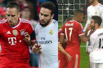 Franck Ribery Kepergok Tampar Bek Real Madrid di Liga Champions