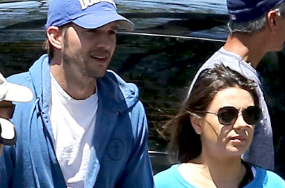 Kompaknya Mila Kunis dan Ashton Kutcher Saat Nonton Bisbol