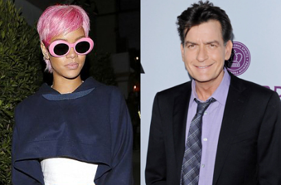 Rihanna dan Charlie Sheen Saling Serang di Twitter