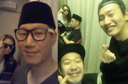 Gary dan Ji Suk Jin 'Running Man' Pamer Selca Pakai Peci