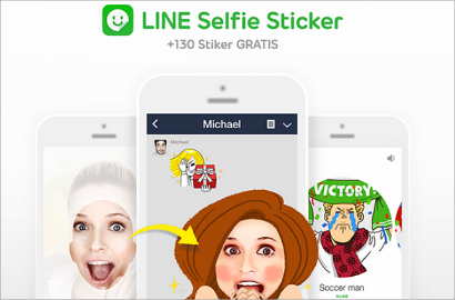 LINE Luncurkan Aplikasi Stiker Selfie