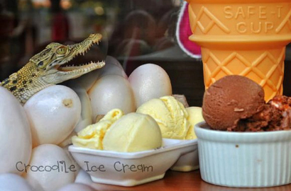 Es Krim Telur Buaya Dijual di Filipina