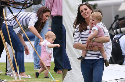 Imutnya Pangeran George Belajar Berjalan Ditemani Kate Middleton