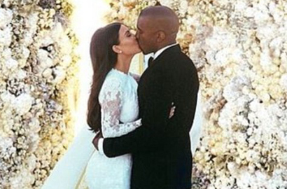 Foto Pernikahan Kim K dan Kanye West Ternyata Diedit Selama 4 Hari