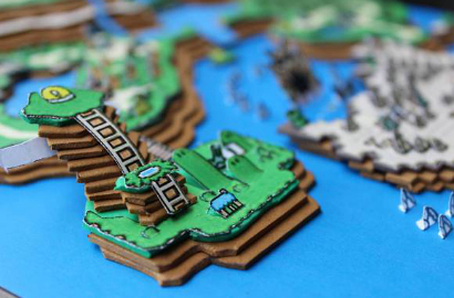 Kerennya Diorama 3D Game Jadul dari Kertas
