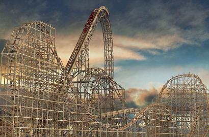 Roller Coaster Kayu Pecahkan Tiga Rekor Dunia Dibuka di Chicago