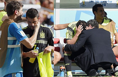 David Villa Menangis di Laga Terakhirnya Bersama Spanyol
