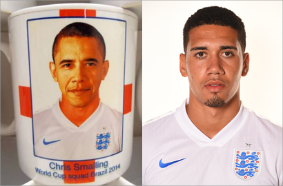 Wajah Chris Smalling Tertukar Barack Obama di Merchandise Piala Dunia