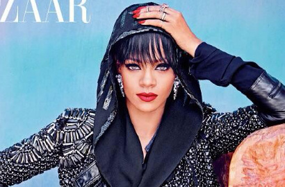 Rihanna Berkerudung dan Bergaya Muslimah di Harper's Bazaar Arabia