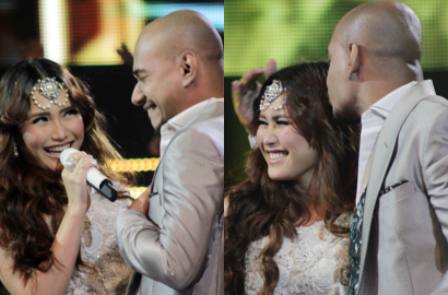 Ayu Ting Ting Bahagia Dapat 'Ciuman Mesra' dari Husein Alatas