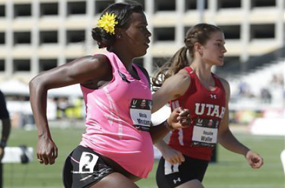 Hamil Tua, Alysia Montano Tetap Ikut Lomba Lari 800 Meter