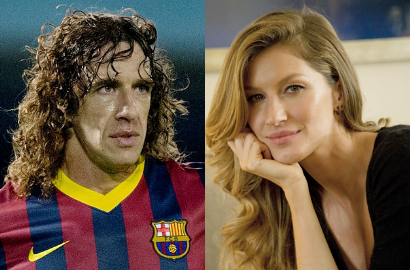 Carles Puyol Ditemani Model Cantik Serahkan Trofi Piala Dunia