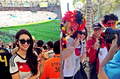 Velove Vexia Bikin Iri Pamer Foto Nonton Final Piala Dunia 2014