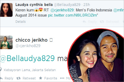 Laudya Cynthia Bella dan Chico Jericho Mesra Lagi di Twitter
