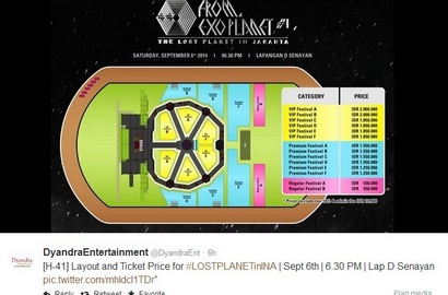 Ini Harga Tiket dan Layout Konser EXO 'The Lost Planet in Jakarta'
