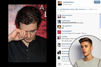 Usai Berkelahi, Justin Bieber Posting Foto Orlando Bloom Nangis di Instagram