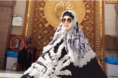Foto 'Tenda Pramuka' Syahrini Diduga Ada Pocongnya