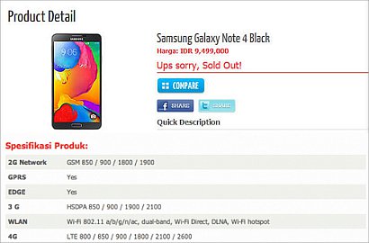 Galaxy Note 4 Dilepas Rp 9,5 Juta di Indonesia Bikin Heboh